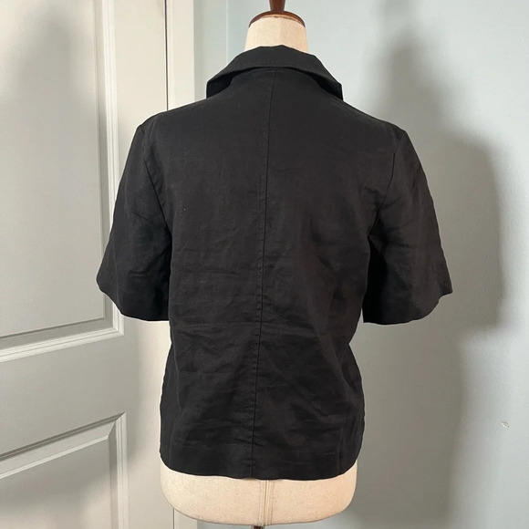 Everlane The Linen Workwear Shirt in black size XXS - Picture 9 of 10